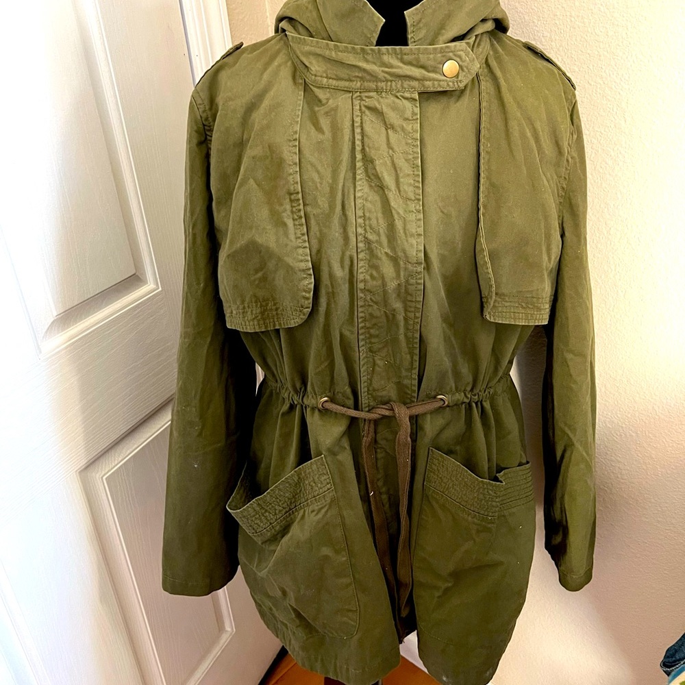 Army green utility jacket EUC - Picture 1 of 14